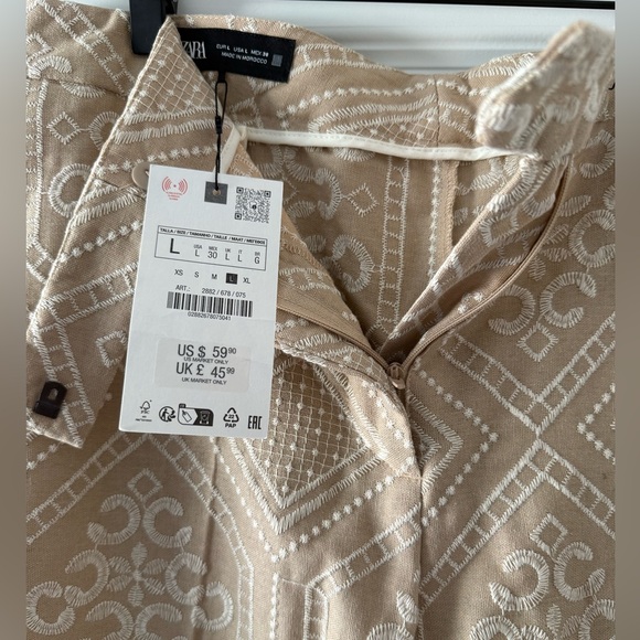 Wide Leg Embroidered Pants - Picture 3 of 3